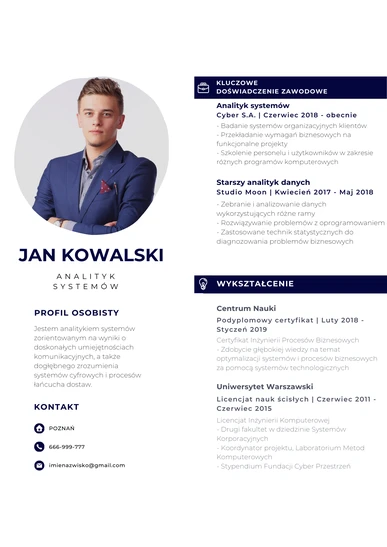 Grafika - pierwsza strona CV