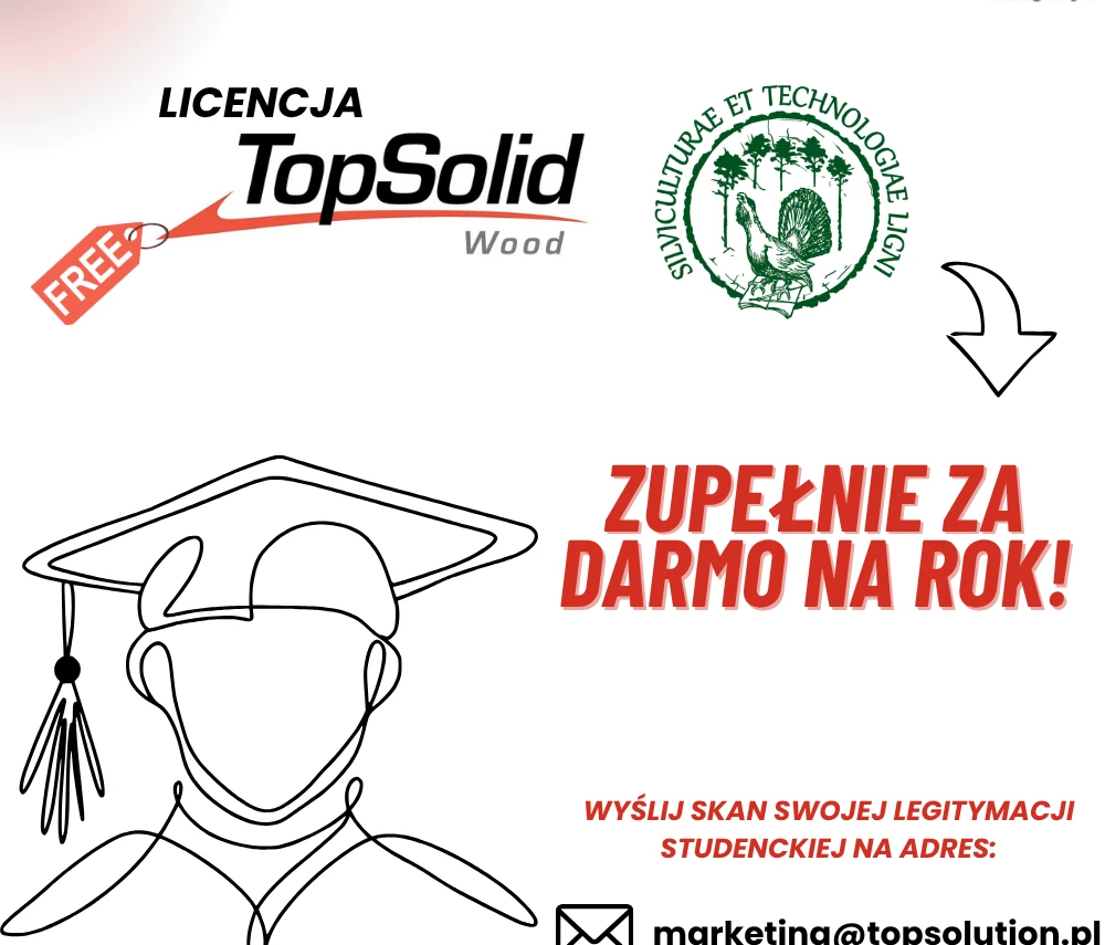 TopSolution - licencje TopSolid Wood dla studentów (wizualizacja)